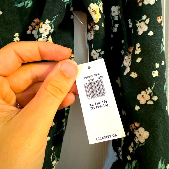 Old Navy BNWT Girls Floral Green Jumpsuit XL (14-16) - Picture 6 of 7
